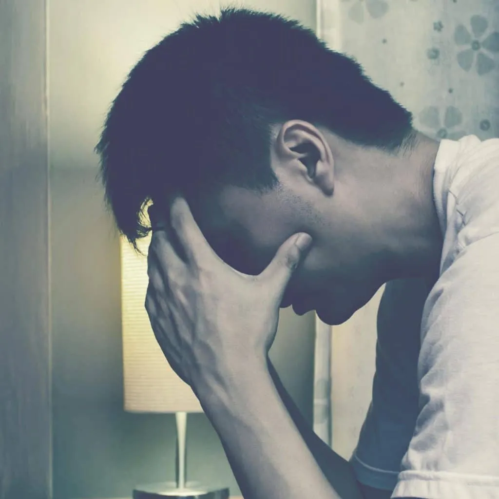 Man suffering from PTSD. Psychological injuries include Post-Traumatic Stress Disorder (PTSD). Joseph A Nagy, personal Injury Lawyer in Edmonton, is an experienced injury lawyer for PTSD and other psychological injuries.