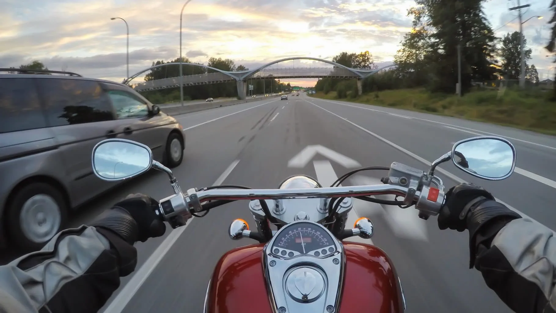 Motorcyclists possibly in vehicle blindspot. Bikers are often injured when vehicles turn into their lane. If you have been injured in such an accident, contact an experienced motorcycle accident lawyer to protect your interests.