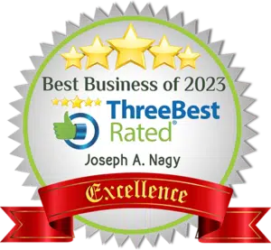 Best of Business 2023 Certificate, Three Best Rated Personal Injury Lawyers in Edmonton Injury Lawyer Joseph A. Nagy Injury Law