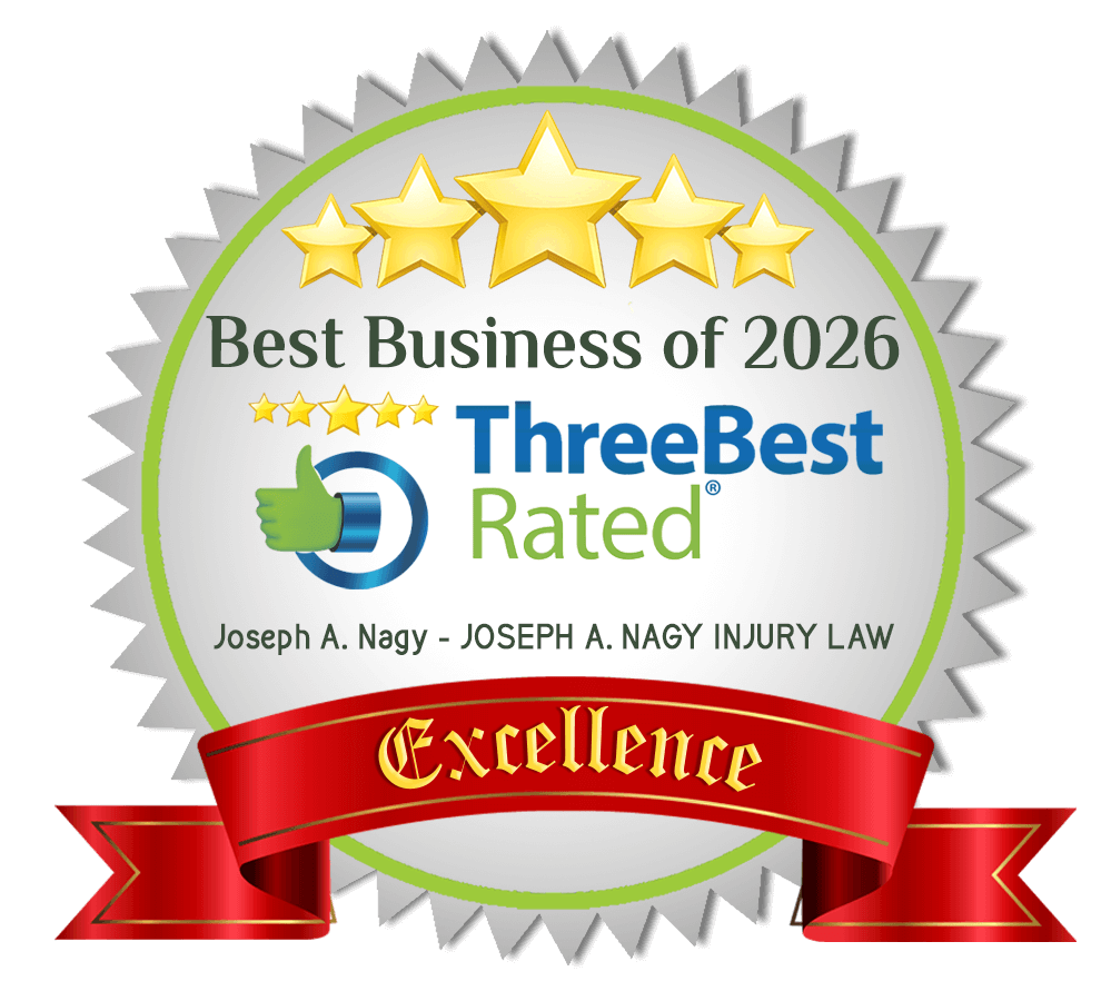 ThreeBest Rated Excellence Award 2026 for Joseph A. Nagy Injury Law
